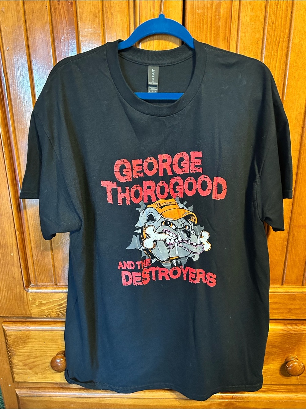 Gildan Black Kids Tee with Red & Yellow Band Graphic